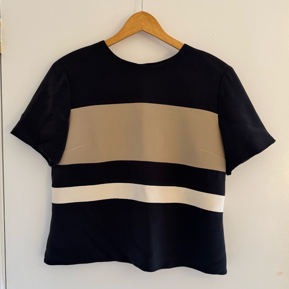 Talbots 100% silk short sleeve blouse